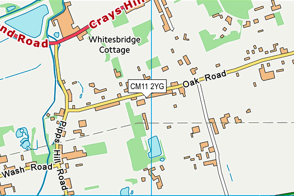 CM11 2YG map - OS VectorMap District (Ordnance Survey)