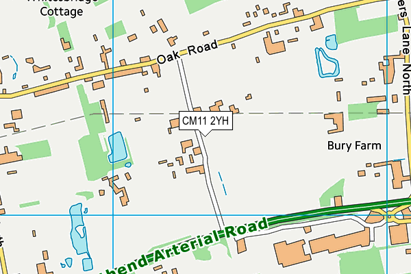CM11 2YH map - OS VectorMap District (Ordnance Survey)