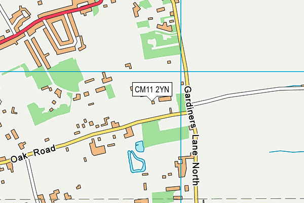 CM11 2YN map - OS VectorMap District (Ordnance Survey)