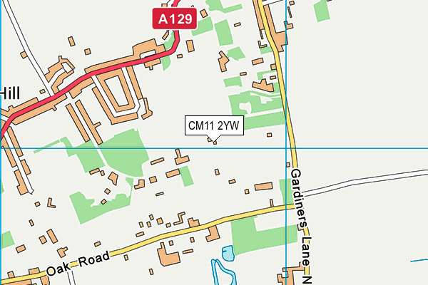 CM11 2YW map - OS VectorMap District (Ordnance Survey)