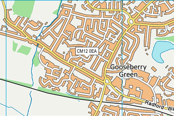 CM12 0EA map - OS VectorMap District (Ordnance Survey)