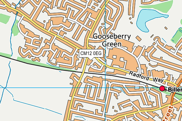CM12 0EG map - OS VectorMap District (Ordnance Survey)