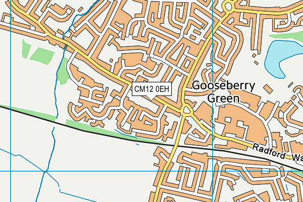 CM12 0EH map - OS VectorMap District (Ordnance Survey)