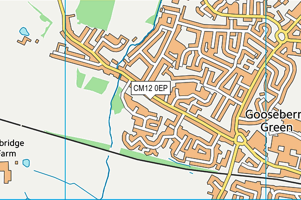 CM12 0EP map - OS VectorMap District (Ordnance Survey)