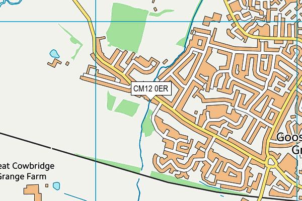 CM12 0ER map - OS VectorMap District (Ordnance Survey)