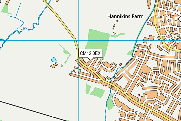 CM12 0EX map - OS VectorMap District (Ordnance Survey)