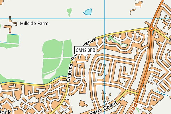 CM12 0FB map - OS VectorMap District (Ordnance Survey)