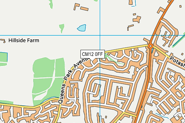 CM12 0FF map - OS VectorMap District (Ordnance Survey)