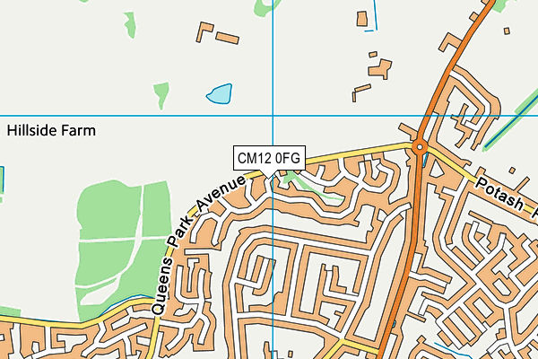 CM12 0FG map - OS VectorMap District (Ordnance Survey)