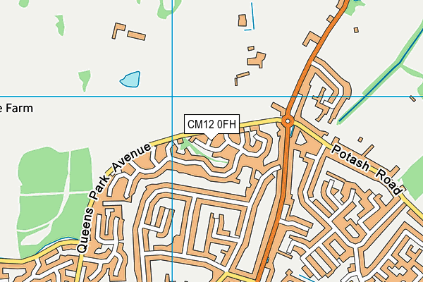 CM12 0FH map - OS VectorMap District (Ordnance Survey)