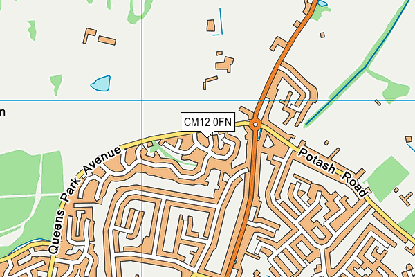 CM12 0FN map - OS VectorMap District (Ordnance Survey)