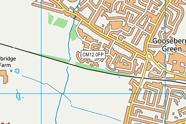 CM12 0FP map - OS VectorMap District (Ordnance Survey)