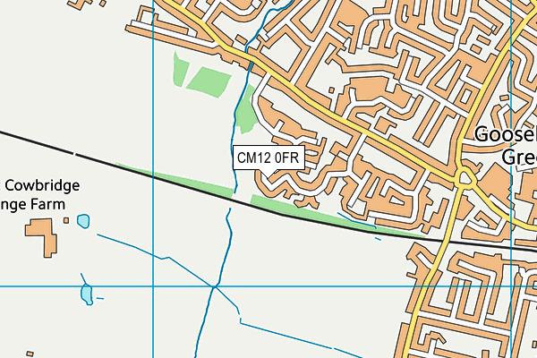 CM12 0FR map - OS VectorMap District (Ordnance Survey)