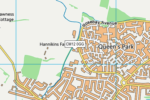 CM12 0GG map - OS VectorMap District (Ordnance Survey)