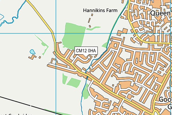 CM12 0HA map - OS VectorMap District (Ordnance Survey)