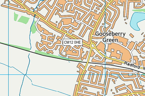CM12 0HE map - OS VectorMap District (Ordnance Survey)