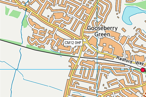 CM12 0HF map - OS VectorMap District (Ordnance Survey)