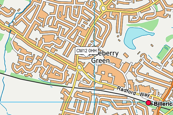 CM12 0HH map - OS VectorMap District (Ordnance Survey)