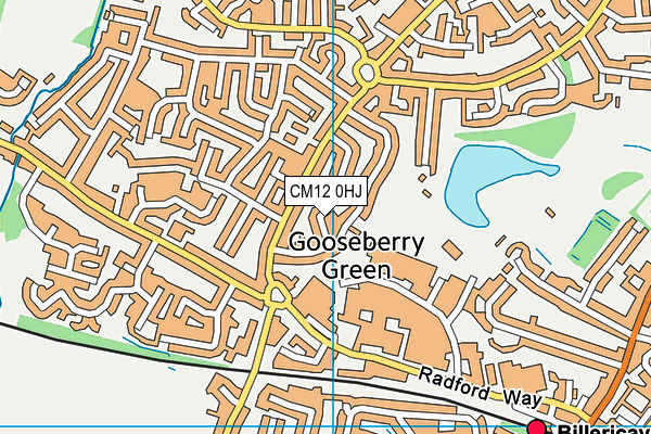 CM12 0HJ map - OS VectorMap District (Ordnance Survey)