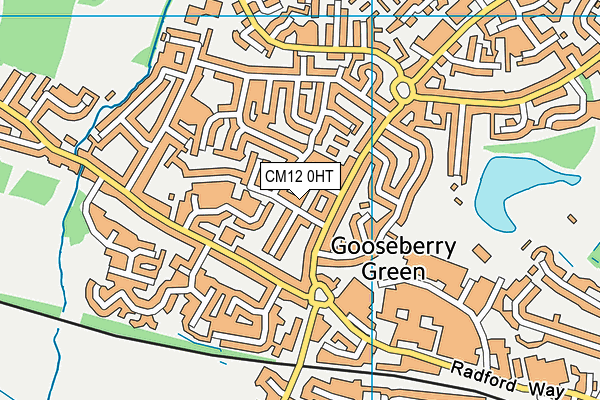 CM12 0HT map - OS VectorMap District (Ordnance Survey)