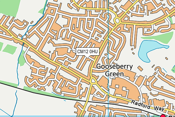 CM12 0HU map - OS VectorMap District (Ordnance Survey)