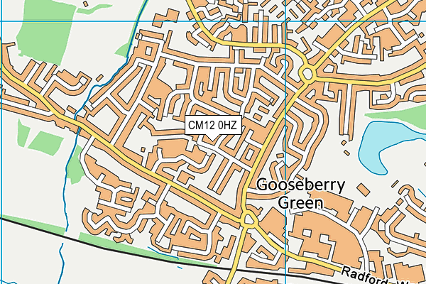 CM12 0HZ map - OS VectorMap District (Ordnance Survey)