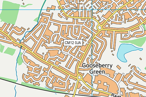 CM12 0JA map - OS VectorMap District (Ordnance Survey)