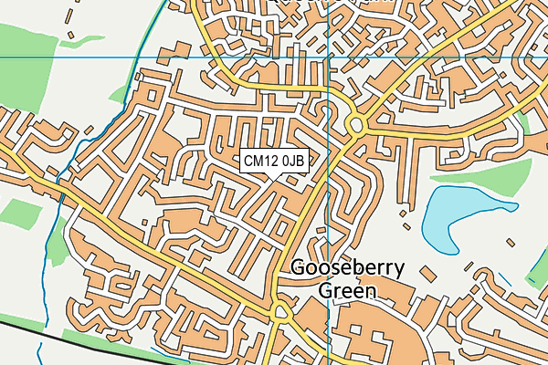 CM12 0JB map - OS VectorMap District (Ordnance Survey)