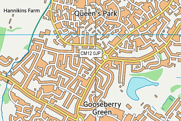 CM12 0JP map - OS VectorMap District (Ordnance Survey)