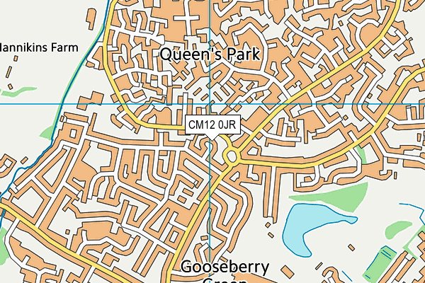CM12 0JR map - OS VectorMap District (Ordnance Survey)