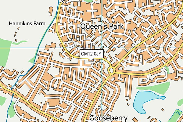 CM12 0JY map - OS VectorMap District (Ordnance Survey)