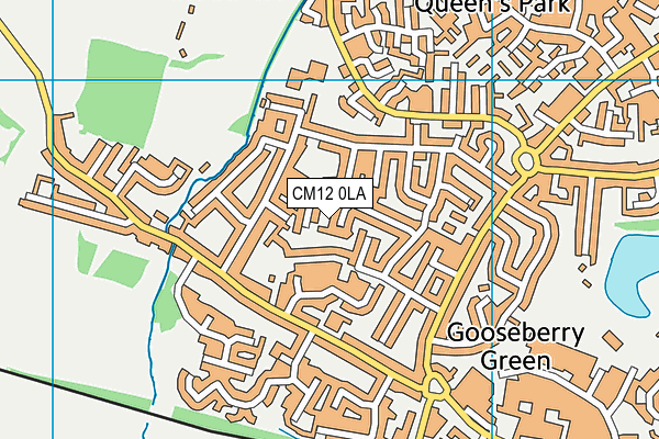 CM12 0LA map - OS VectorMap District (Ordnance Survey)