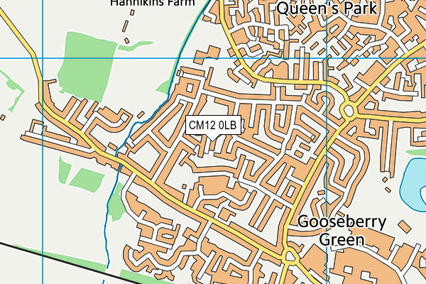 CM12 0LB map - OS VectorMap District (Ordnance Survey)