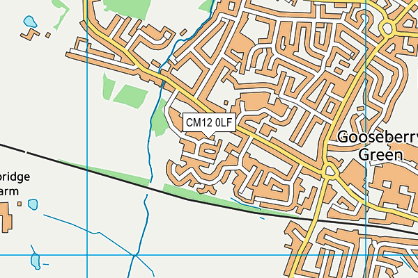 CM12 0LF map - OS VectorMap District (Ordnance Survey)