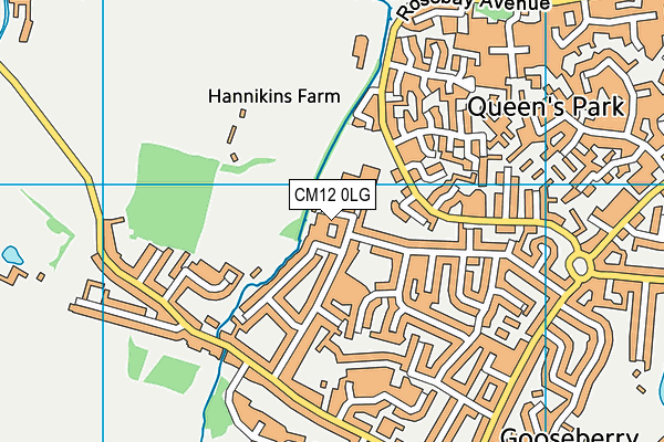 CM12 0LG map - OS VectorMap District (Ordnance Survey)