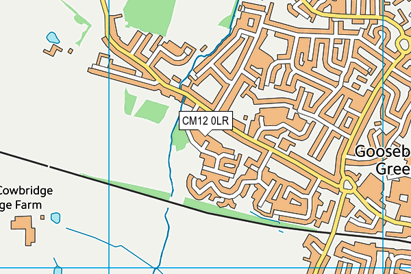 CM12 0LR map - OS VectorMap District (Ordnance Survey)