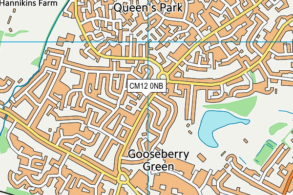 CM12 0NB map - OS VectorMap District (Ordnance Survey)