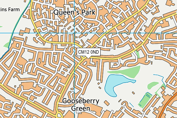 CM12 0ND map - OS VectorMap District (Ordnance Survey)