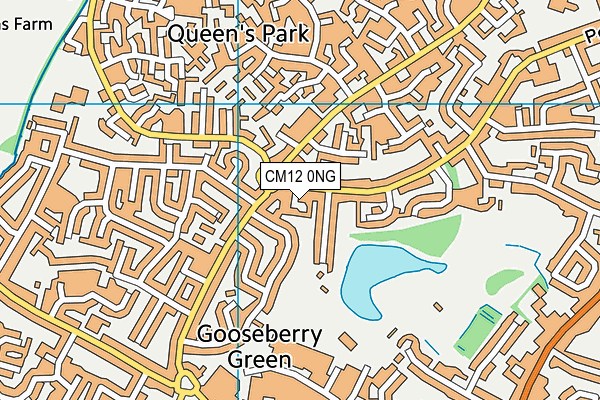 CM12 0NG map - OS VectorMap District (Ordnance Survey)
