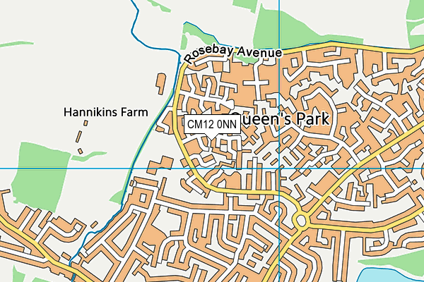 CM12 0NN map - OS VectorMap District (Ordnance Survey)