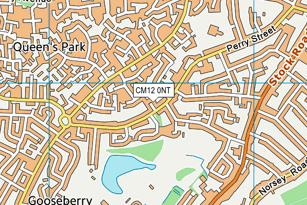 CM12 0NT map - OS VectorMap District (Ordnance Survey)