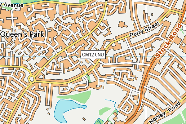 CM12 0NU map - OS VectorMap District (Ordnance Survey)