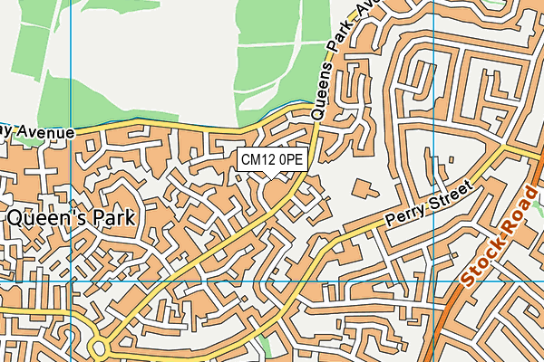 CM12 0PE map - OS VectorMap District (Ordnance Survey)