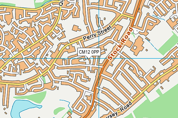 CM12 0PP map - OS VectorMap District (Ordnance Survey)