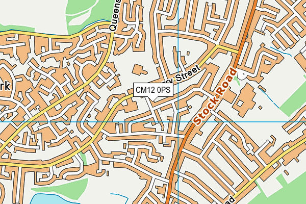 CM12 0PS map - OS VectorMap District (Ordnance Survey)