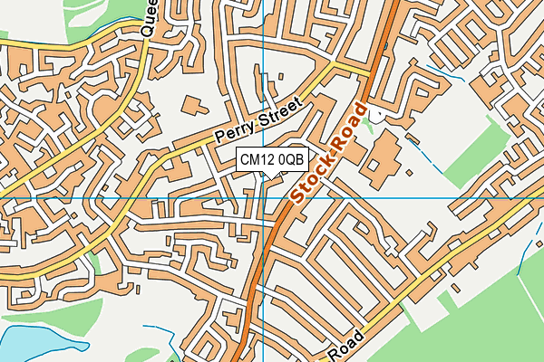 CM12 0QB map - OS VectorMap District (Ordnance Survey)