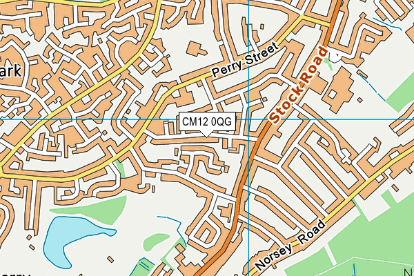 CM12 0QG map - OS VectorMap District (Ordnance Survey)