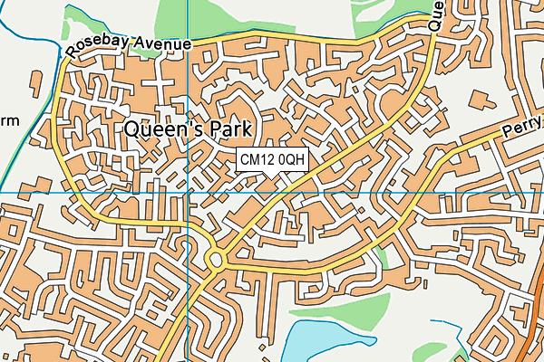 CM12 0QH map - OS VectorMap District (Ordnance Survey)