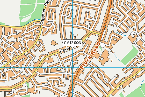 CM12 0QN map - OS VectorMap District (Ordnance Survey)