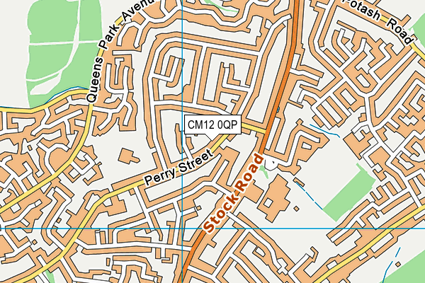 CM12 0QP map - OS VectorMap District (Ordnance Survey)